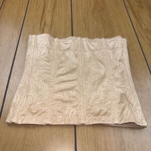Maidenform Womens Waist Nipper Shapewear Beige Leaf Pattern Hook Eye 6‎ M 032395